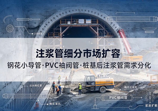 西湖注浆管细分市场扩容，隧道钢花小导管、PVC 袖阀管、桩基后注浆管需求分化